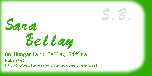 sara bellay business card